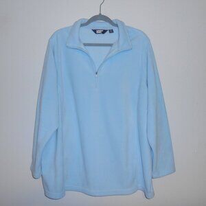 Lands' End Anyweather Quarter zip pullover fleece top Women's plus size 2X